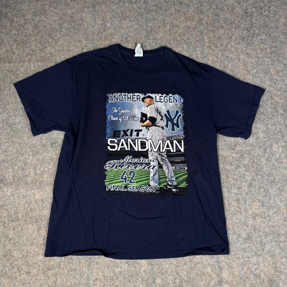 Mariano Rivera Yankees Mens XL Exit Sandman Final Season Delta Pro Weight Tee
